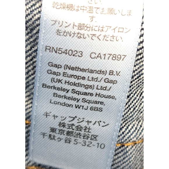 Gap Denim Straight Fit Blue Jeans Mens 33x28 Distressed Holes Grunge Worn - Picture 14 of 14